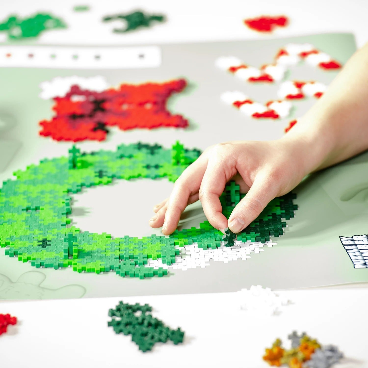 PLUS PLUS - Kreativ Bausteine Puzzle Weihnachtskranz 500 Teile 