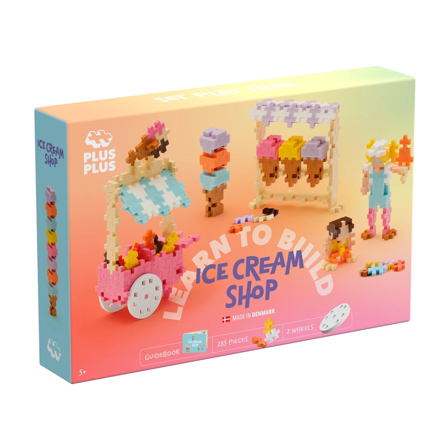 PLUS PLUS - Kreativ Bausteine  285 Stück Puzzle Eiswagen