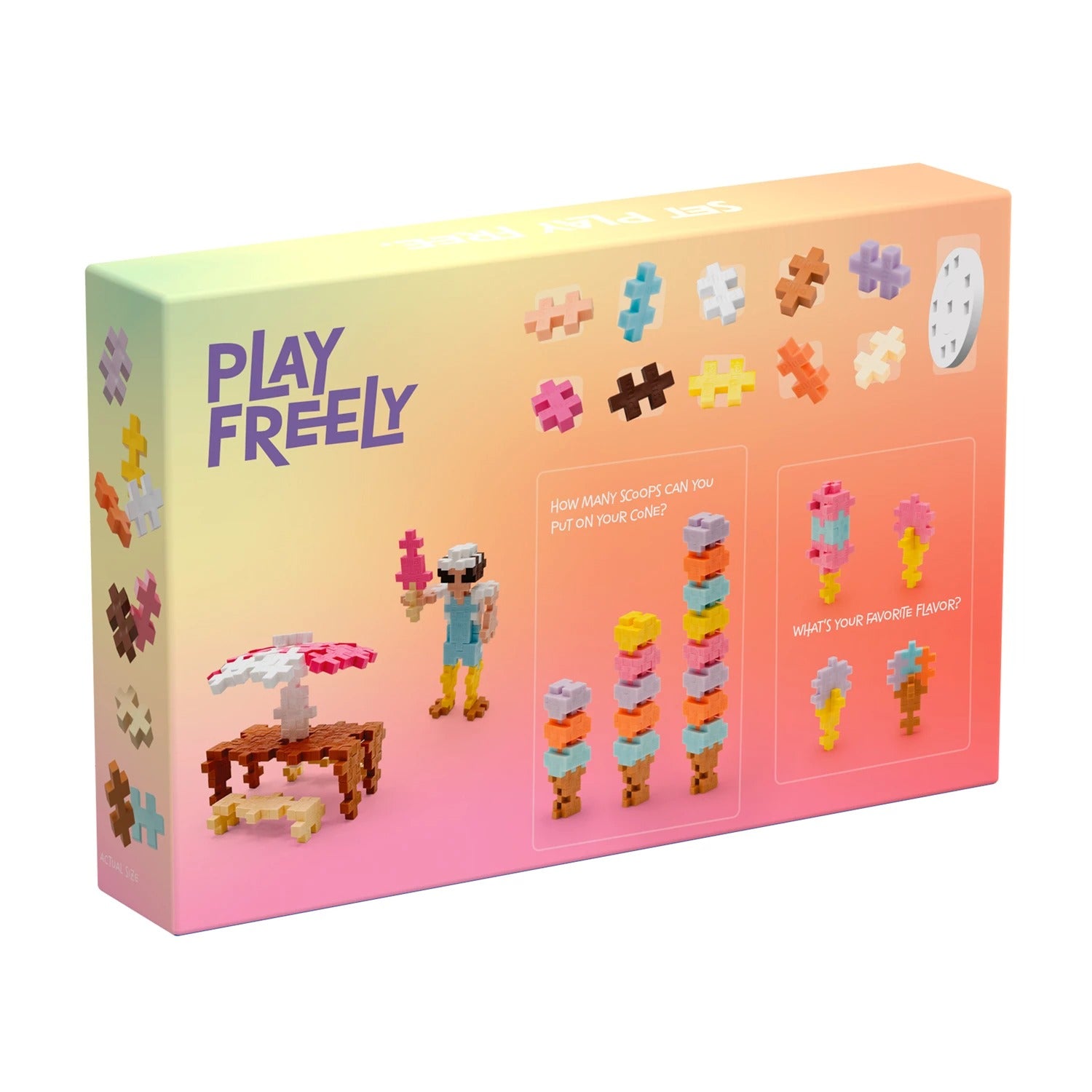 PLUS PLUS - Kreativ Bausteine  285 Stück Puzzle Eiswagen