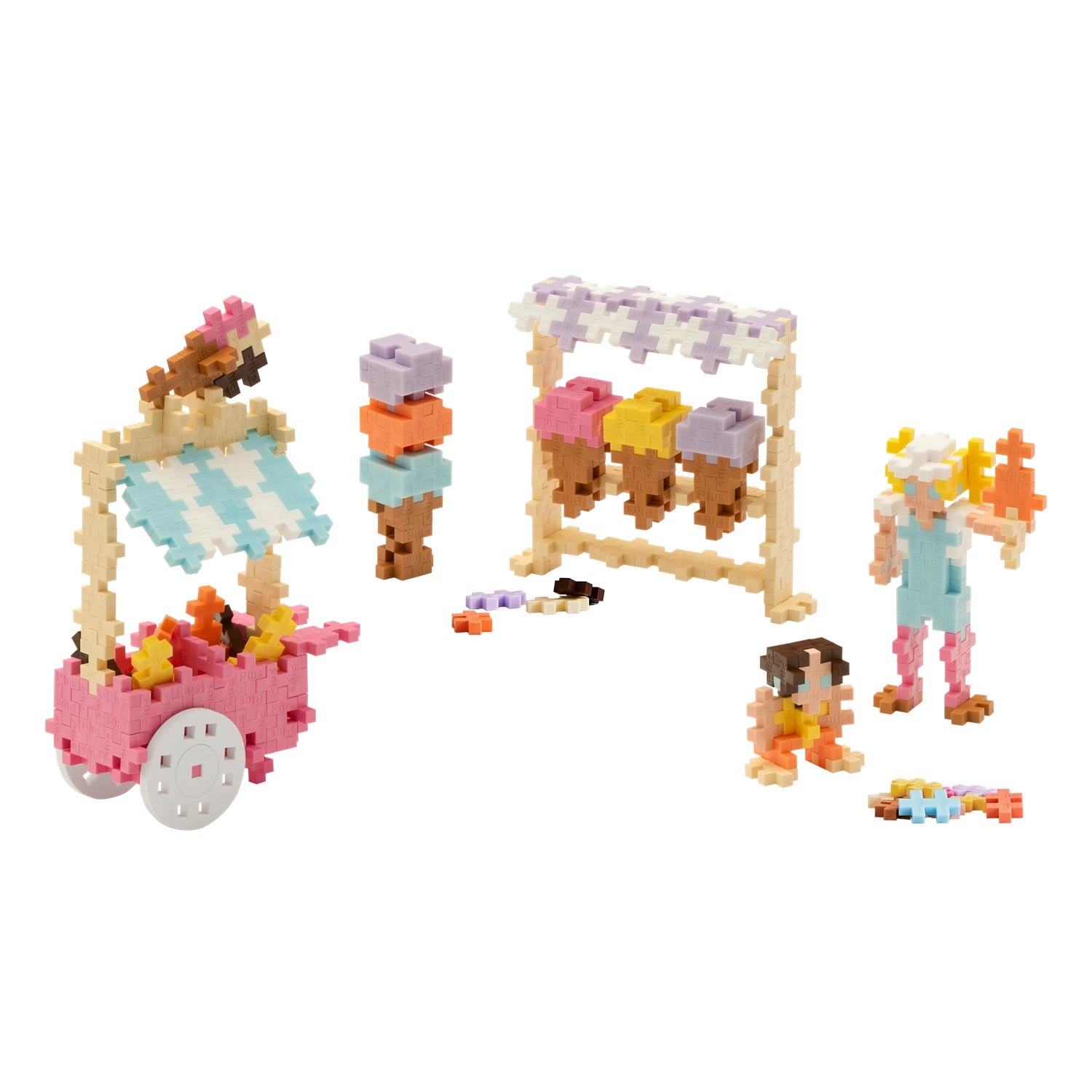 PLUS PLUS - Kreativ Bausteine  285 Stück Puzzle Eiswagen