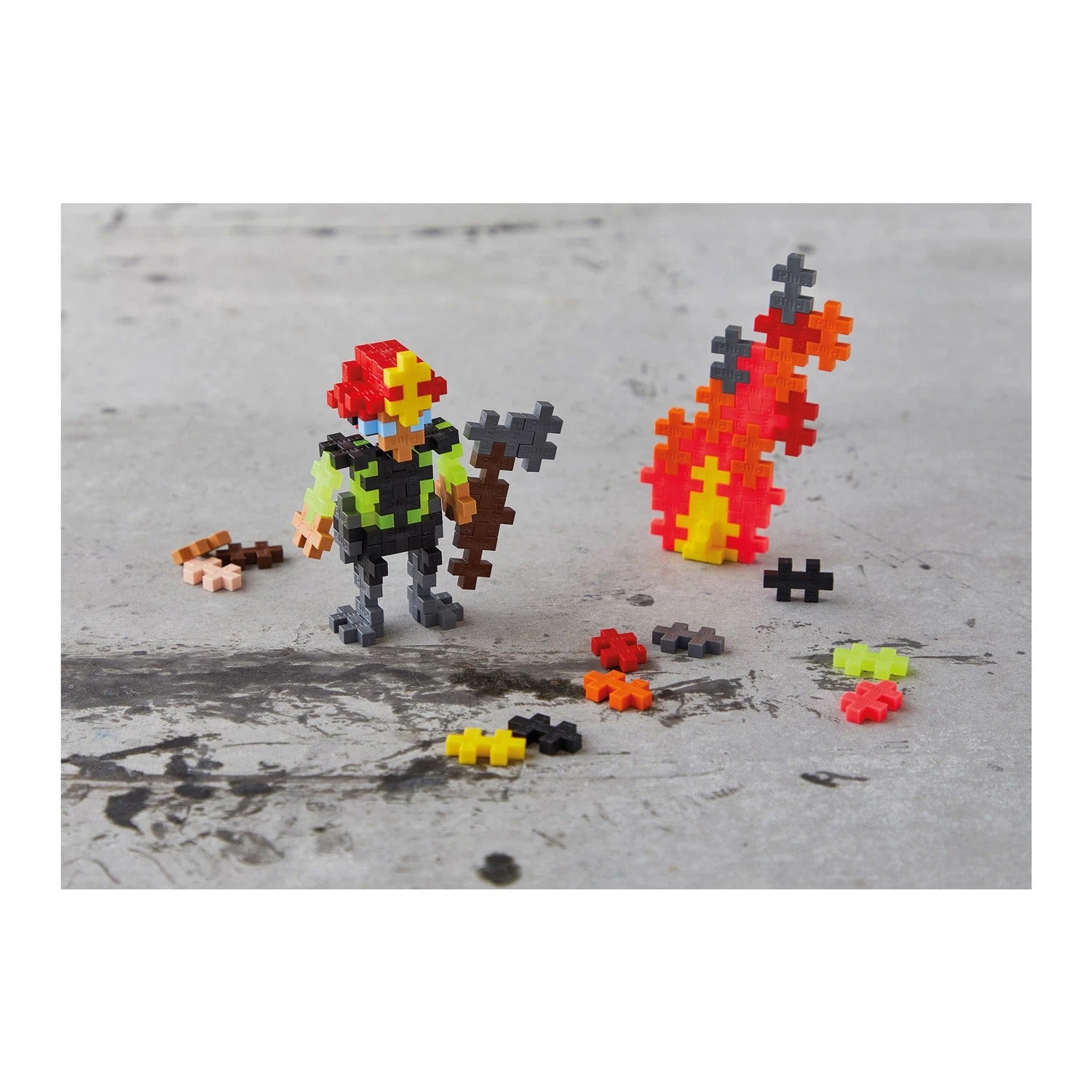 PLUS PLUS - Mini-Bausteine 100 Stück Feuerwehrmann
