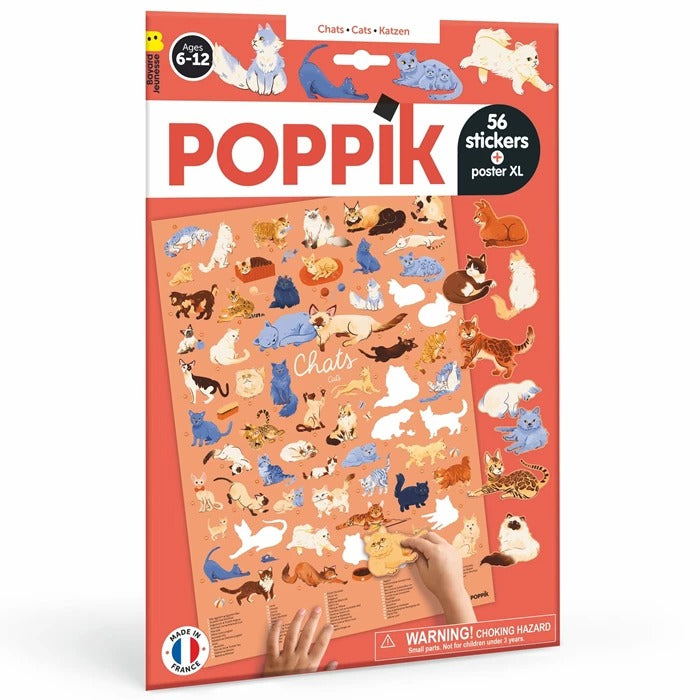 Poppik - Sticker Lernposter Katzen
