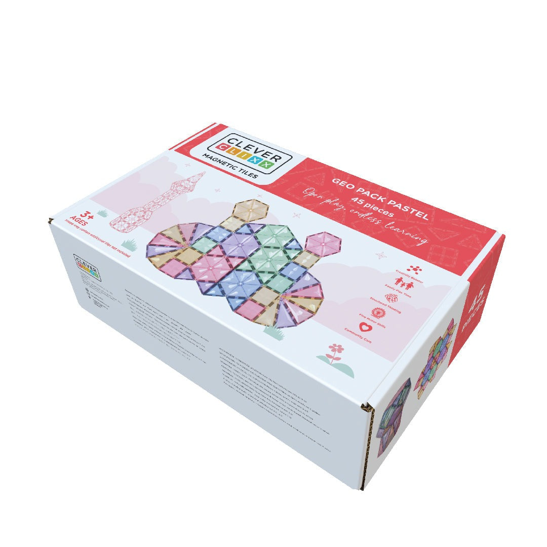 CleverClixx - Magnetbausteine Geo Pack Pastel