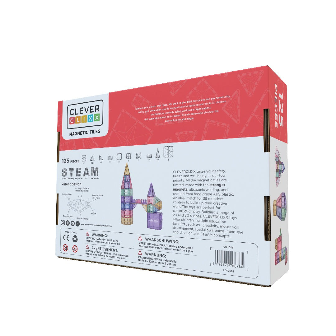 CleverClixx - Magnetbausteine Large Creative Pack Pastel 