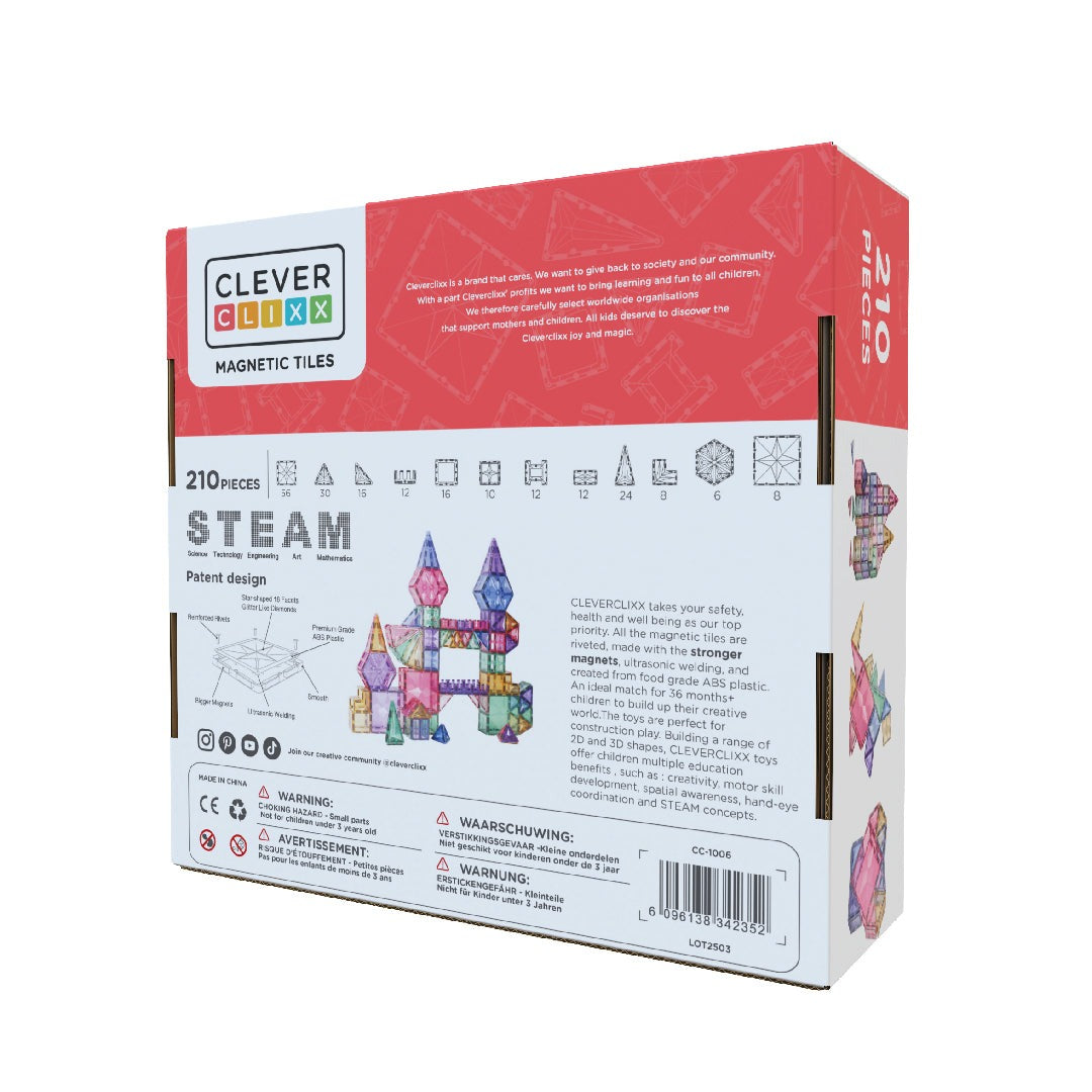 CleverClixx - Magnetbausteine Mega Creative Pack Pastel