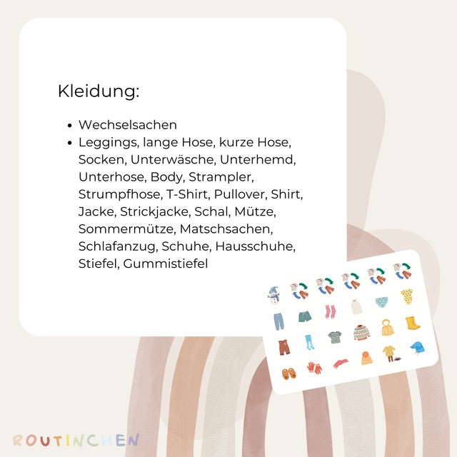 Routinchen - Wochenplaner Kindergarten