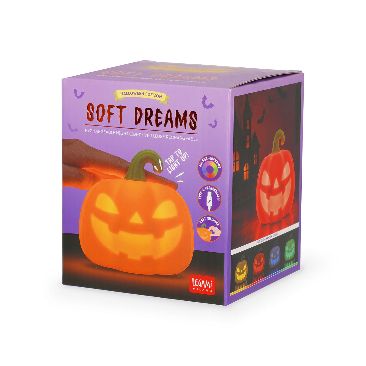 Legami - HALLOWEEN LED-Nachtlicht aus Silikon Kürbis