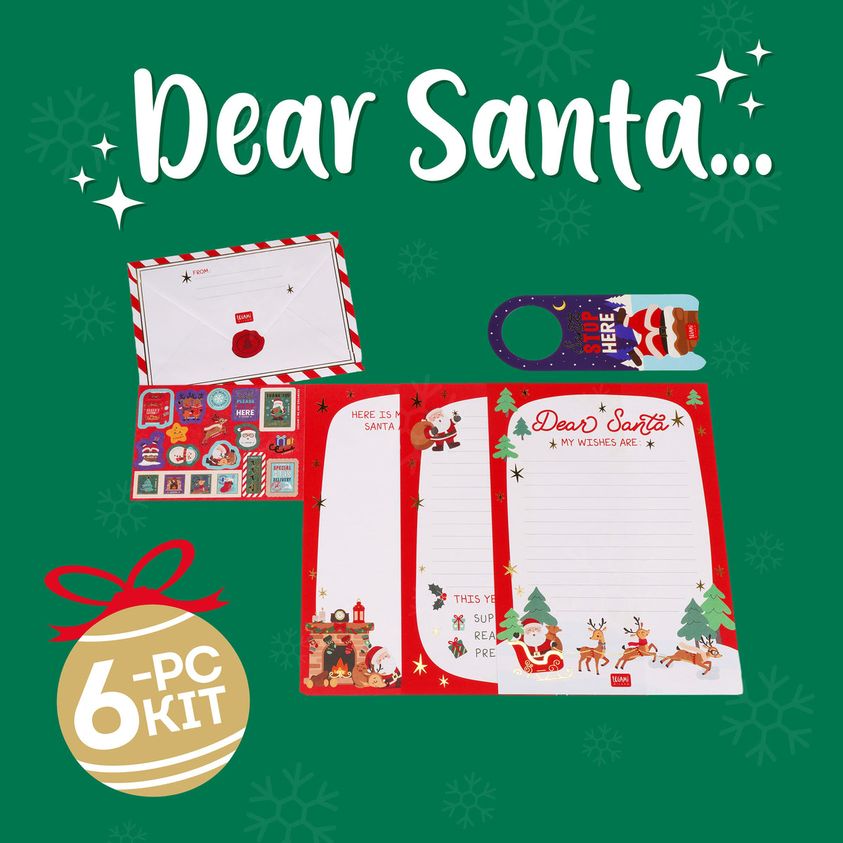 Legami - Dear Santa Briefset für den Weihnachtsmann