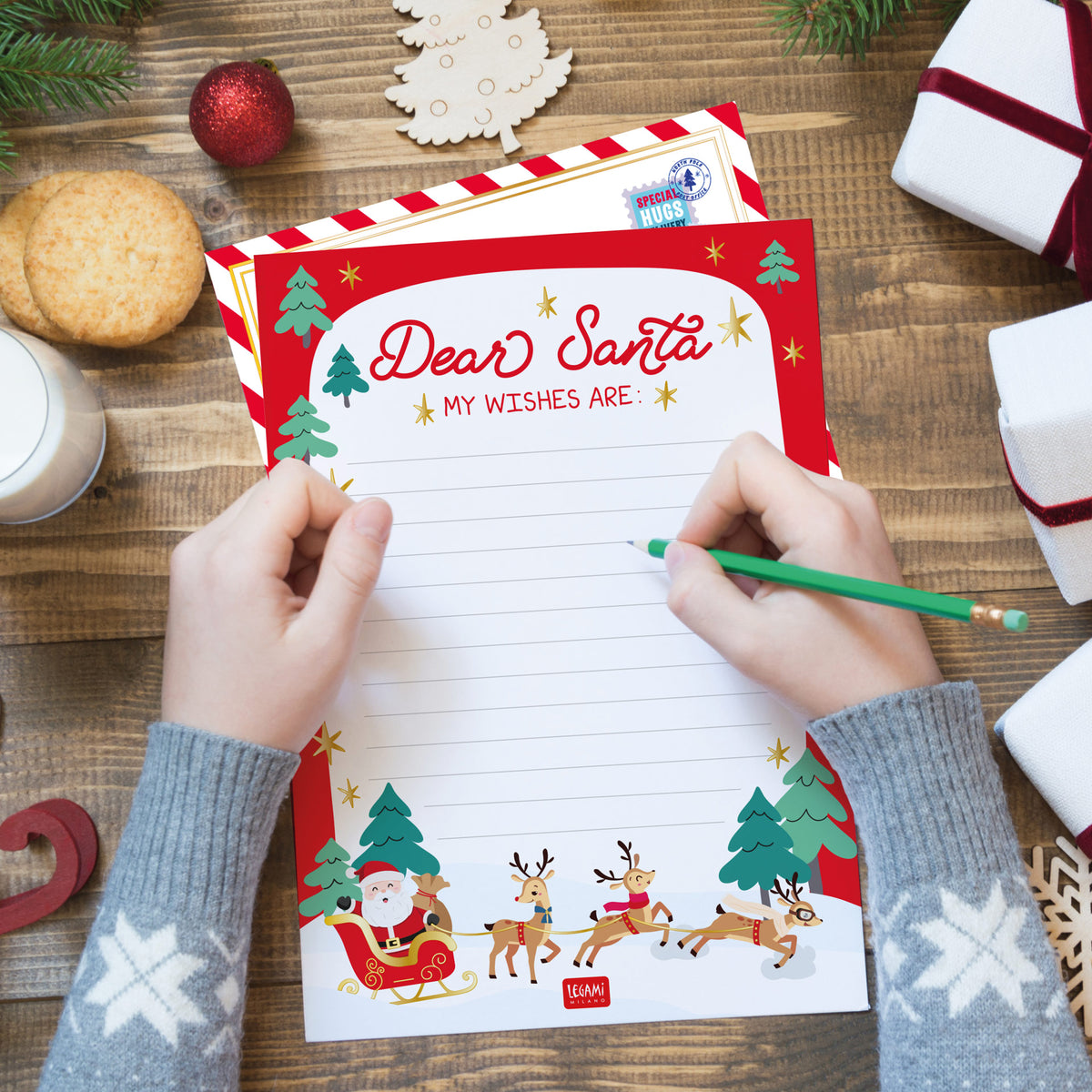 Legami - Dear Santa Briefset für den Weihnachtsmann