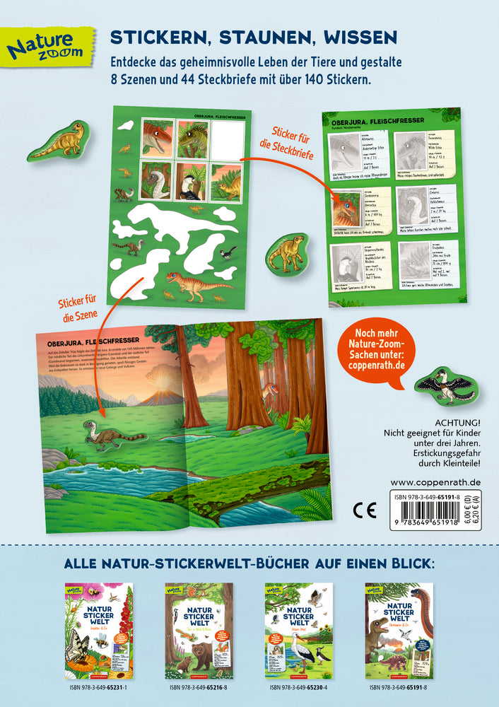 Spiegelburg - Natur-Stickerwelt: Dinosaurier und Co.