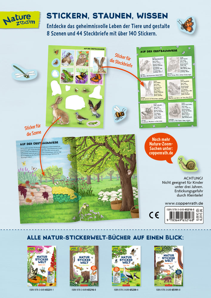 Spiegelburg - Natur-Stickerwelt: Tiere in Wald und Wiese