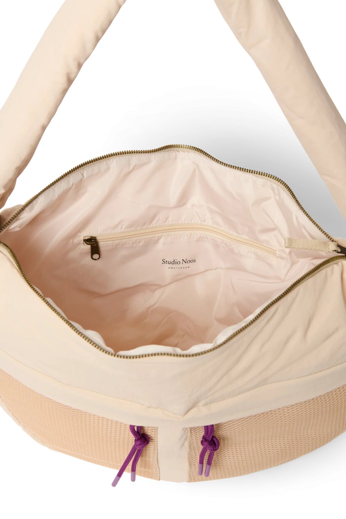 Studio Noos - Cross Body Tasche Patchwork Puffy Oatmeal