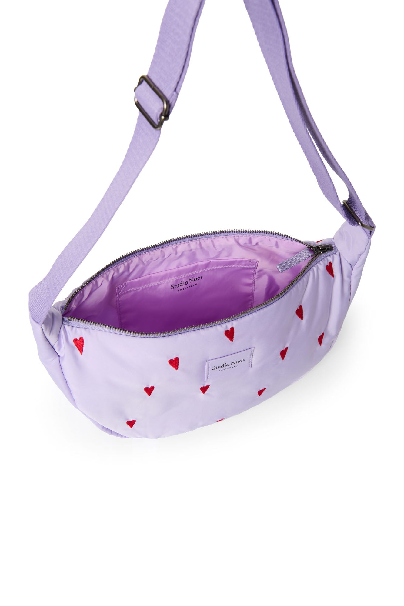 Studio Noos - Tasche Fanny Pack Puffy Purple Hearts