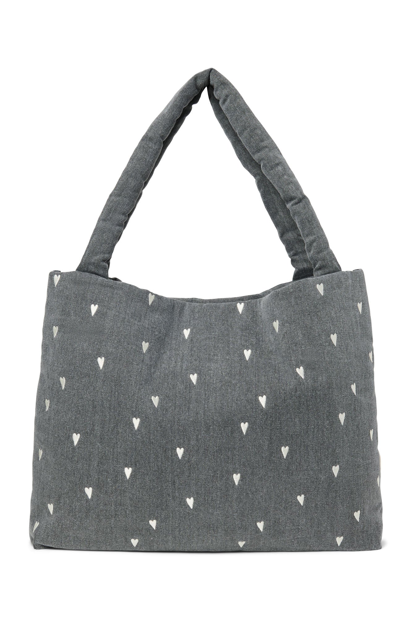 Studio Noos - Tasche Grey Denim Hearts