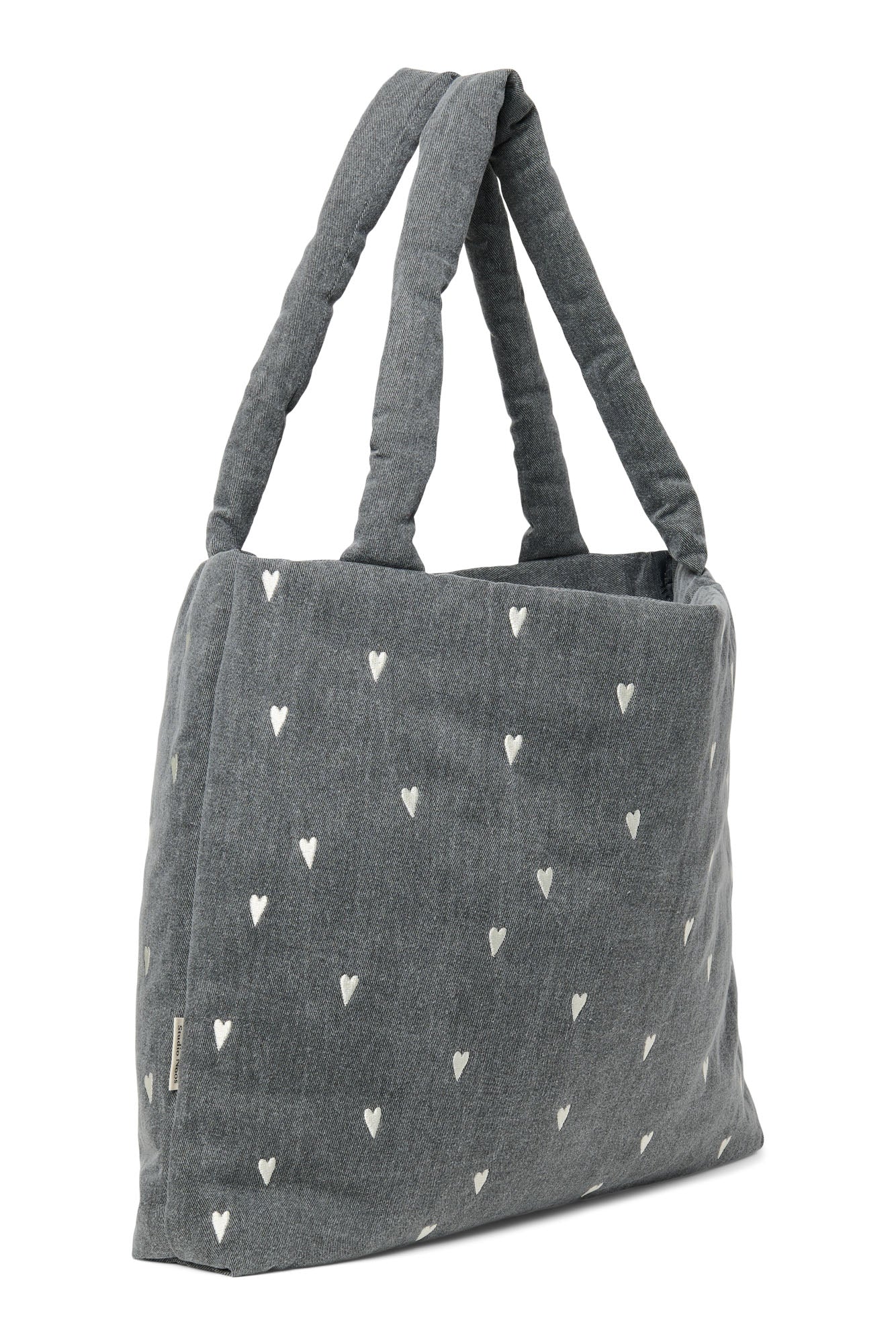 Studio Noos - Tasche Grey Denim Hearts
