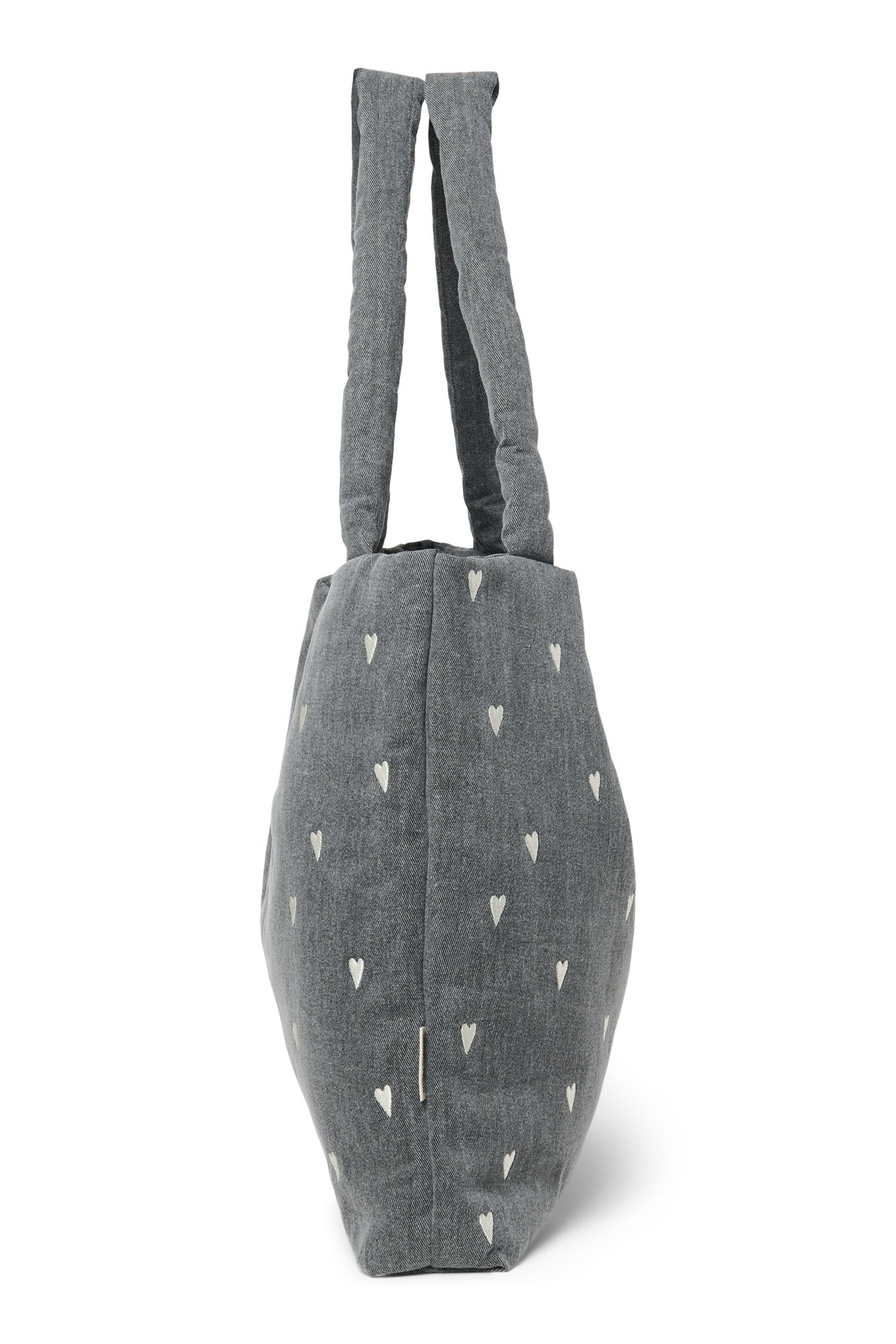 Studio Noos - Tasche Grey Denim Hearts