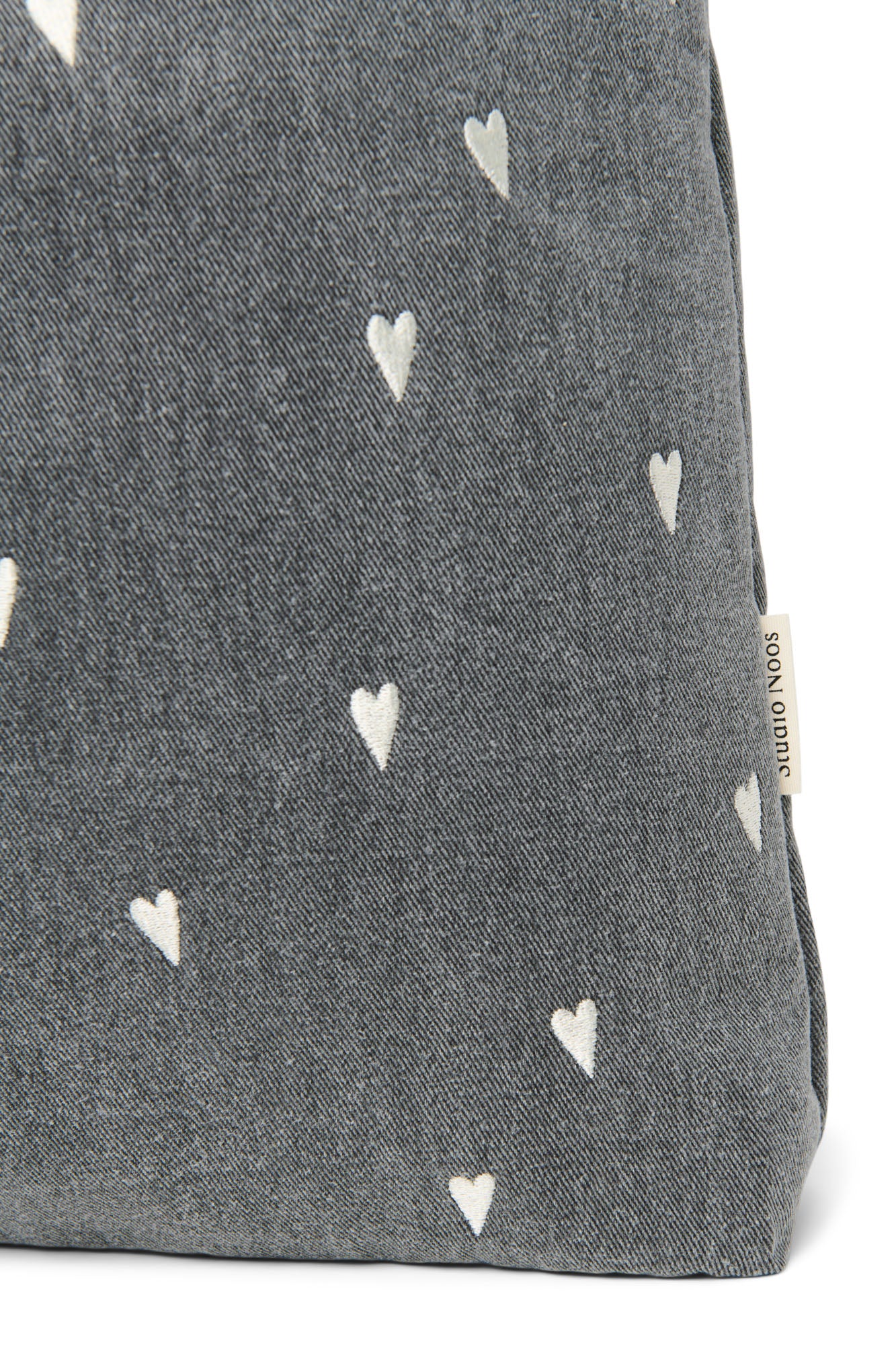 Studio Noos - Tasche Grey Denim Hearts