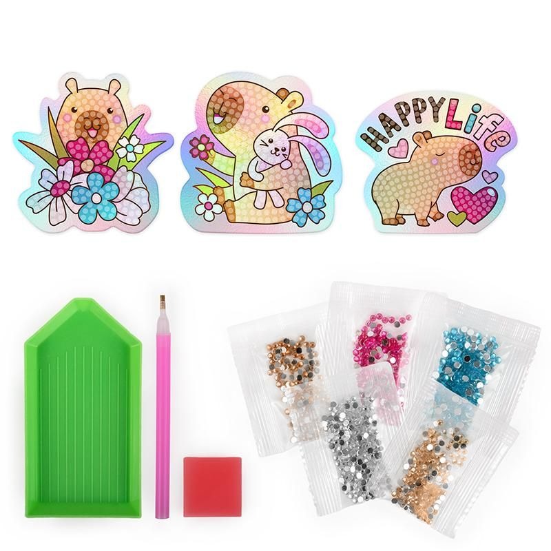 Trendhaus - Capybara Diamond-Painting Sticker-Set
