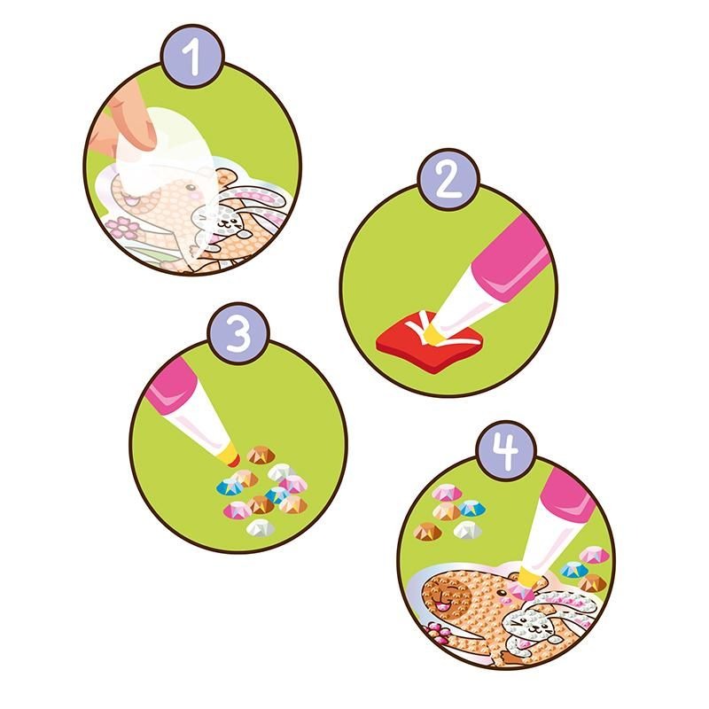 Trendhaus - Capybara Diamond-Painting Sticker-Set 