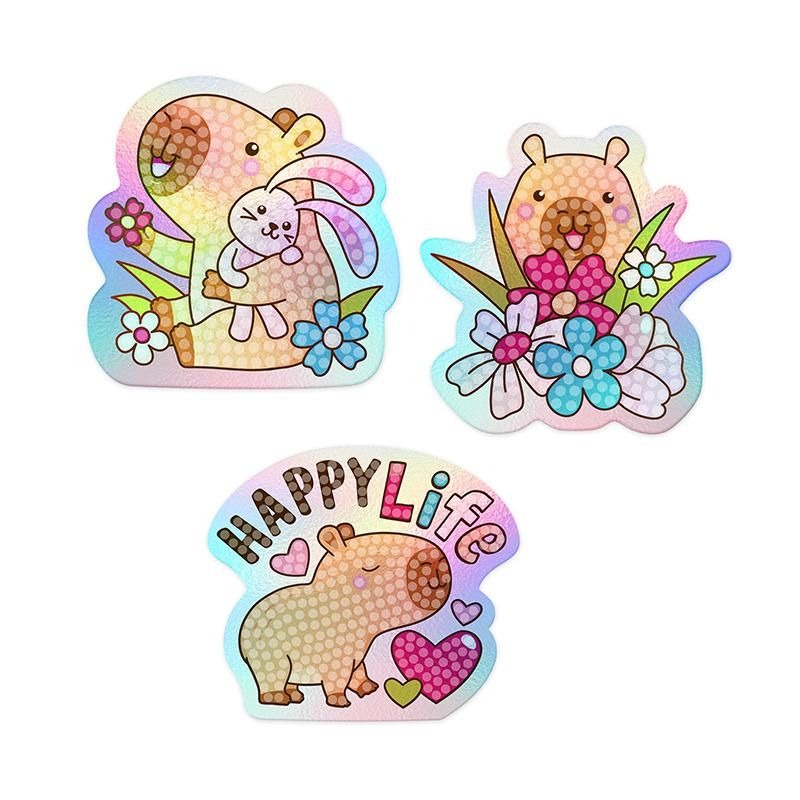 Trendhaus - Capybara Diamond-Painting Sticker-Set