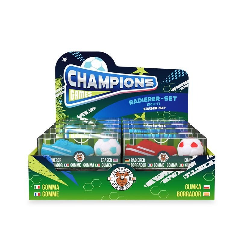 Trendhaus - CHAMPIONS Fußball Radierer 2er Set