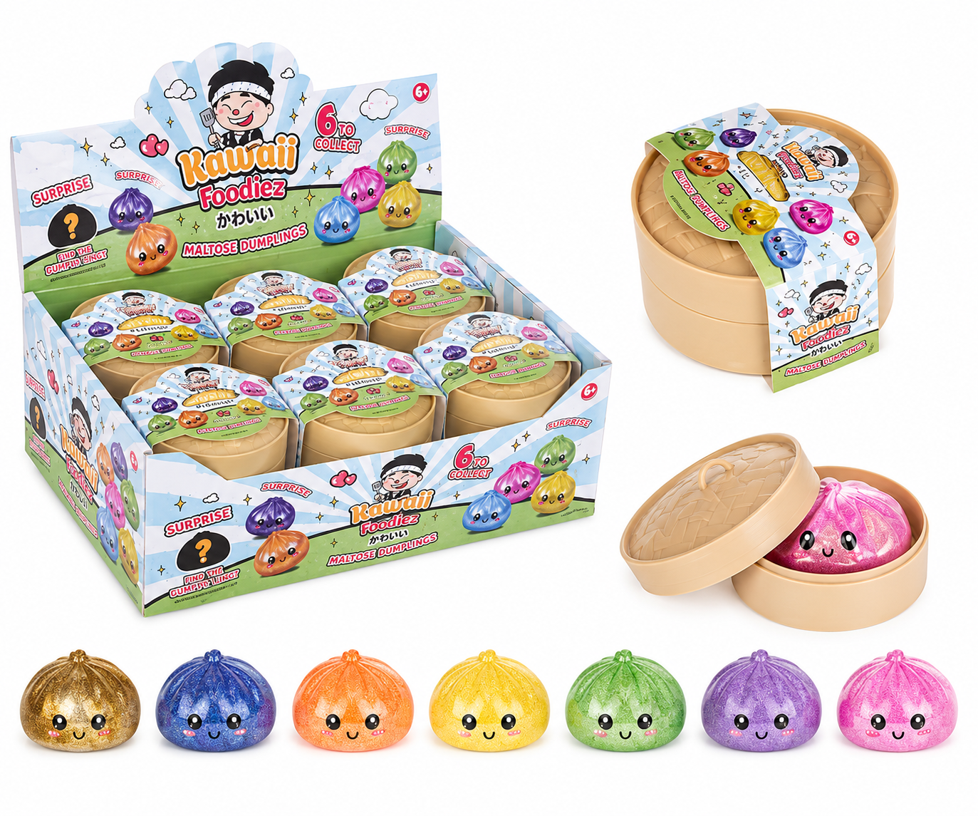 Triton-X - Fidget: Maltose Glitzer Dumpling 5,5cm Kawaii Surprise