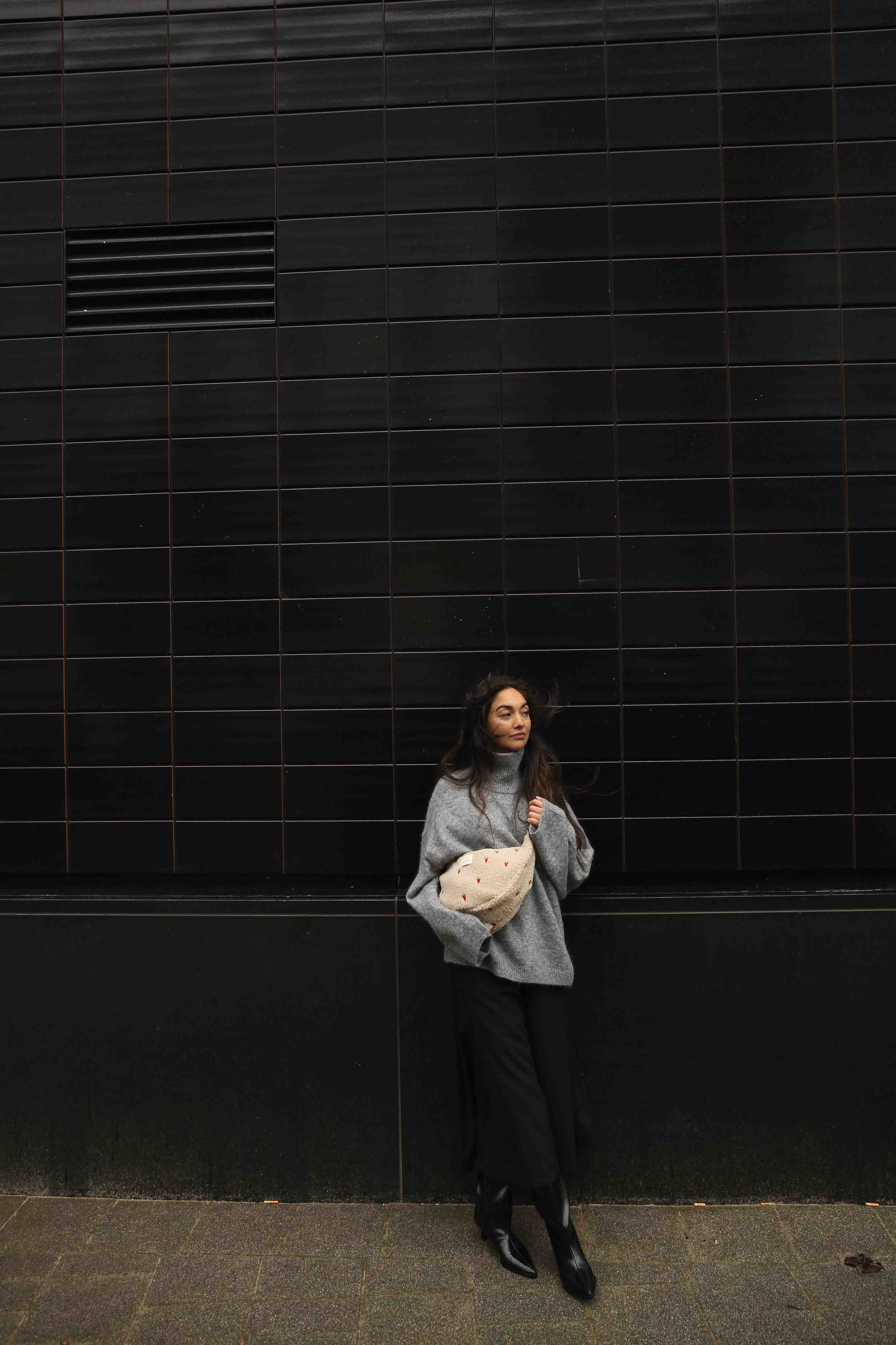 Studio Noos - Tasche Fanny Pack Ecru Teddy Hearts