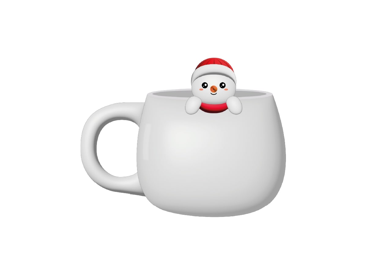 itotal - Tasse mit Charm Schneemann