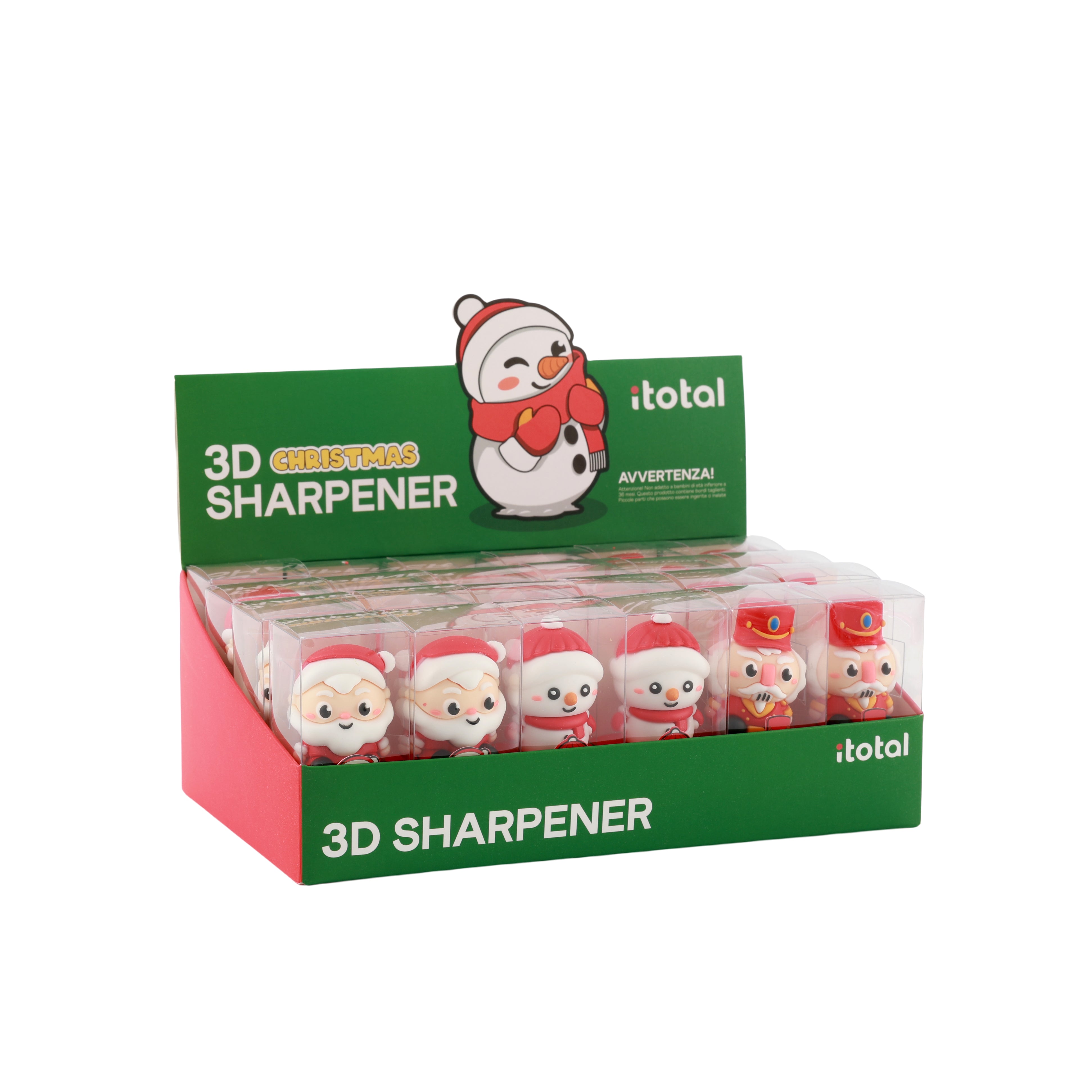itotal - Bleistiftspitzer 3D Weihnachten 1 St.