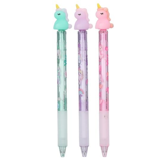 Ylvi - Radierbarer Gelstift mit Einhorn-Topper