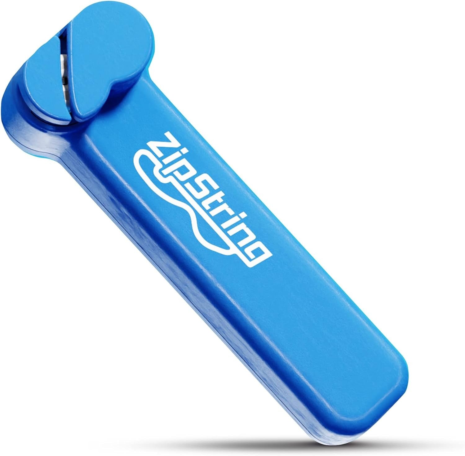 ZipString, Bodacious Blue, blaues Handgerät, Geschicklichkeitsspielzeug, Gadget, innovativ, Spielspaß, Handheld, batteriebetrieben, tragbar, kinetisch, Unterhaltung, Lifestyle, Spielzeug-Trend, modernes Design, Gehäuse.