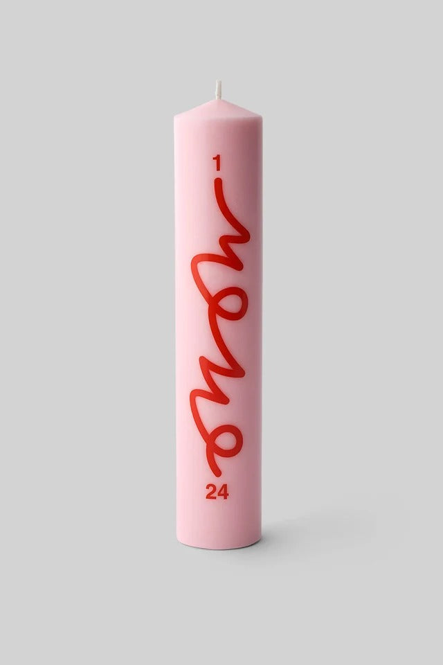 STUDIO ABOUT - Adventskerze Rosa/Rot