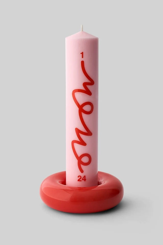 STUDIO ABOUT - Adventskerze Rosa/Rot
