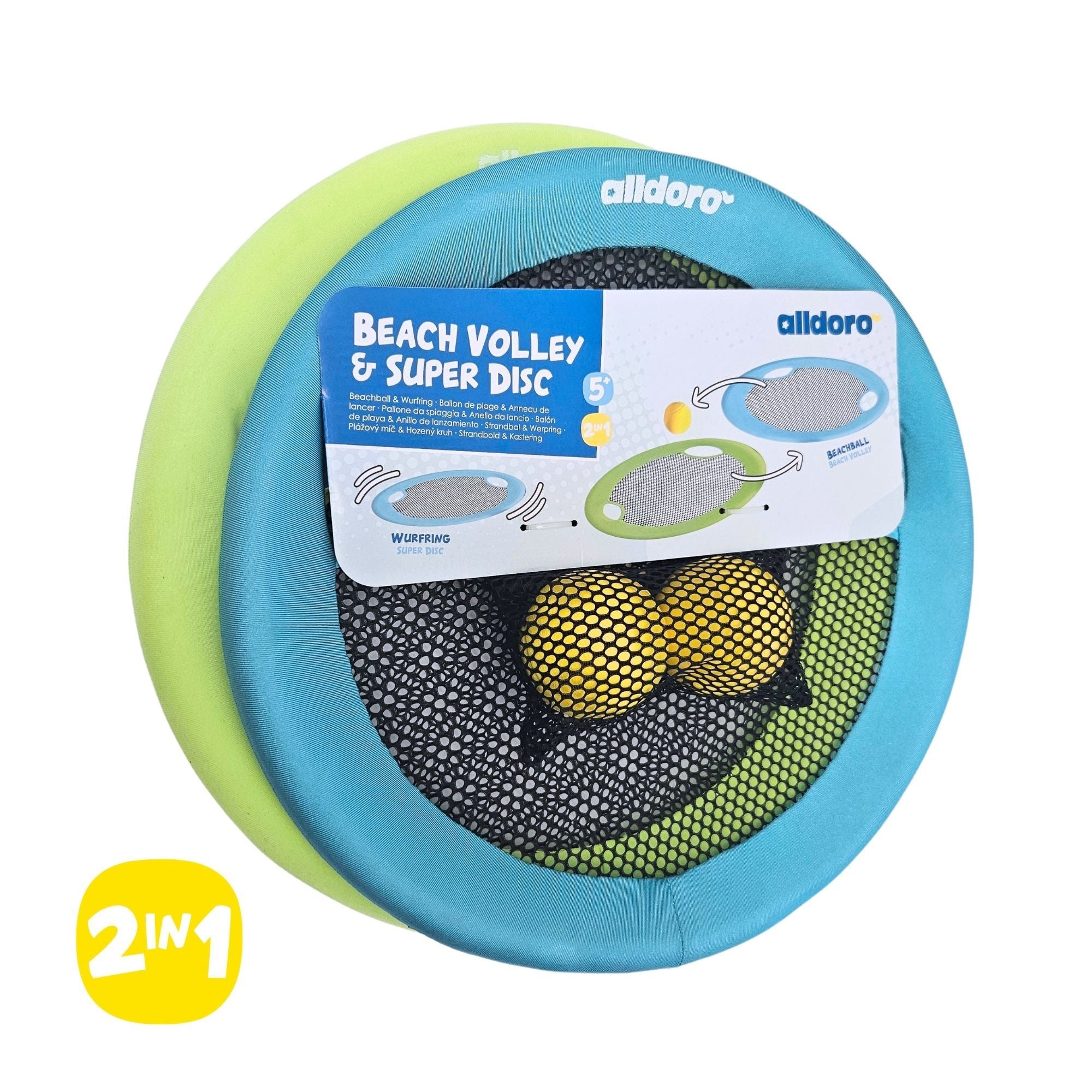 alldoro - Beachball-Set & XL Wurfscheibe 2 in 1