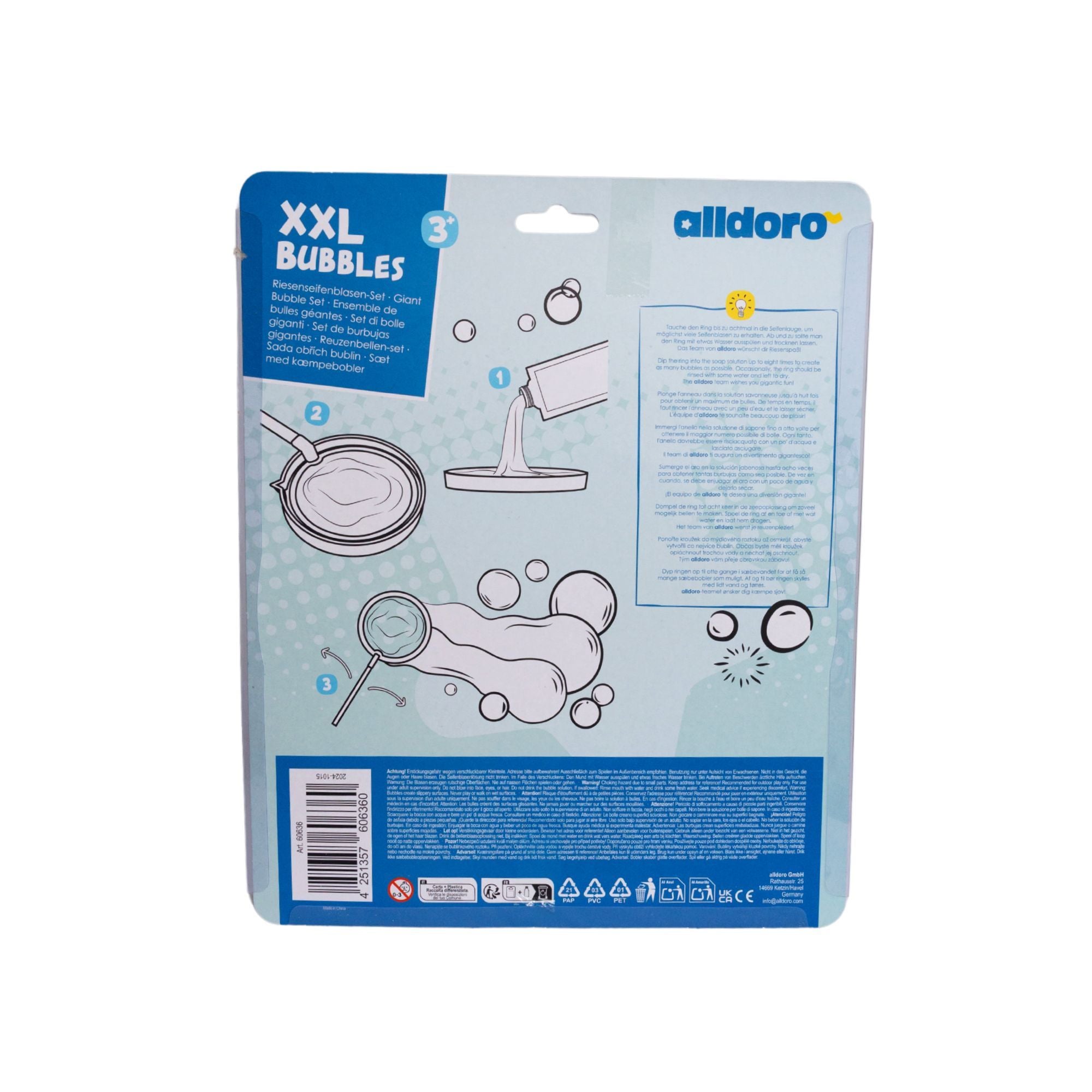 alldoro - Riesen Seifenblasen Set