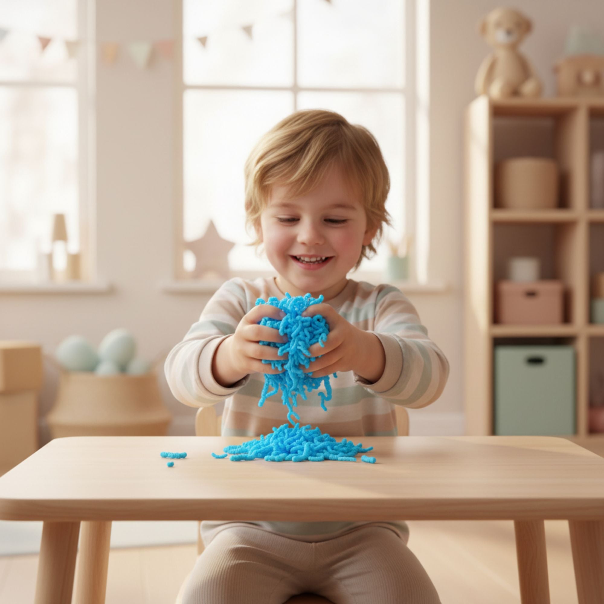 alldoro - Fidget: Squishy Worms blau