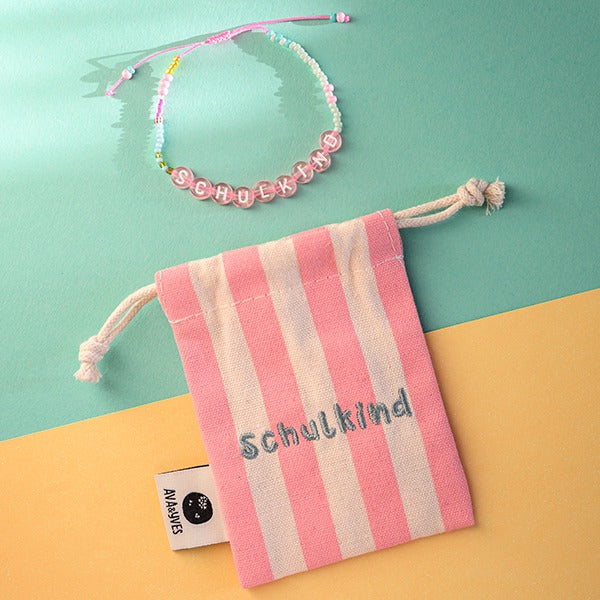 ava&yves - Armband Schulkind Rosa Perlen