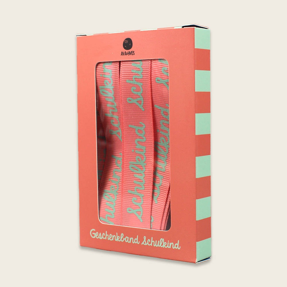 ava&yves - Geschenkband-Set Schulkind Rosa