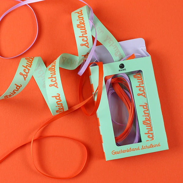 ava&yves - Geschenkband-Set Schulkind Mint