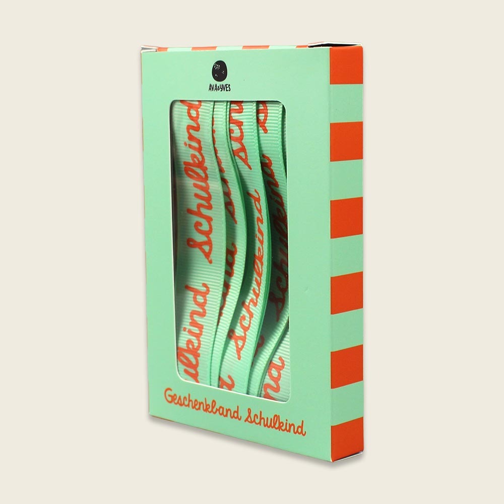 ava&yves - Geschenkband-Set Schulkind Mint