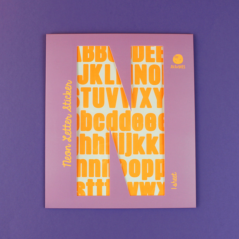 ava&yves -  Buchstaben-Sticker Neon Magenta