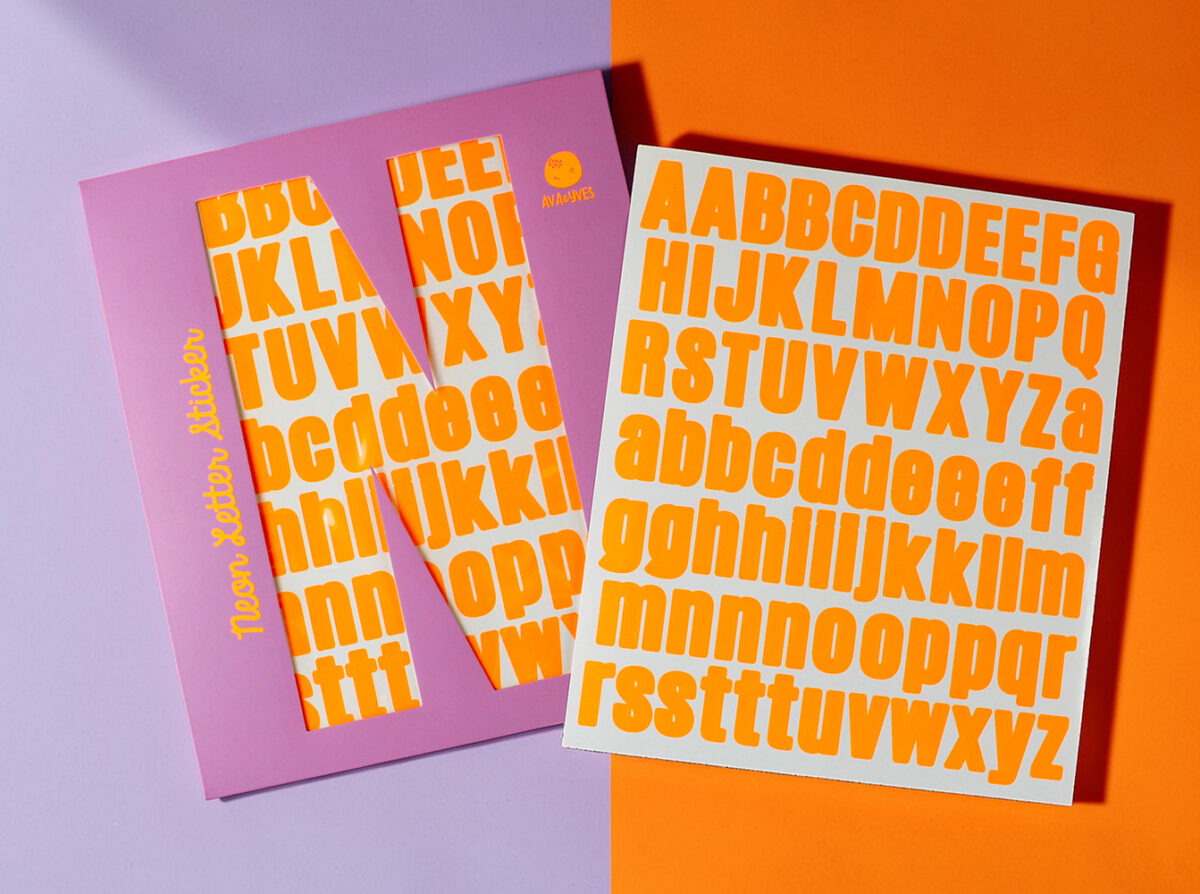 ava&yves -  Buchstaben-Sticker Neon Magenta