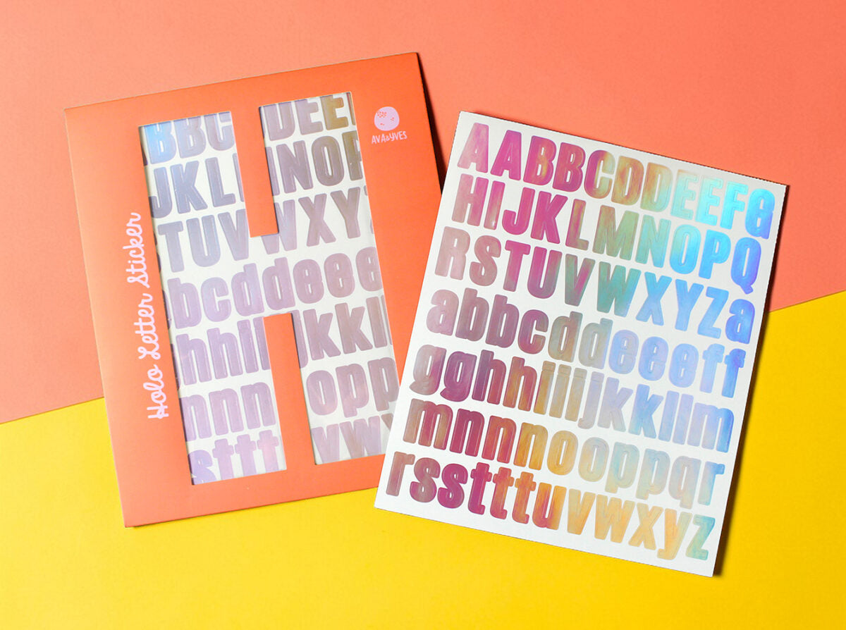 ava&yves -  Buchstaben-Sticker Holo-Effekt Flieder