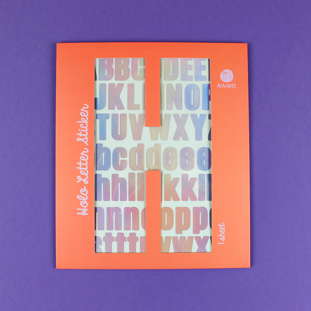 ava&yves -  Buchstaben-Sticker Holo-Effekt Flieder