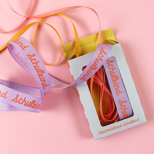 ava&yves - Geschenkband-Set Schulkind Flieder