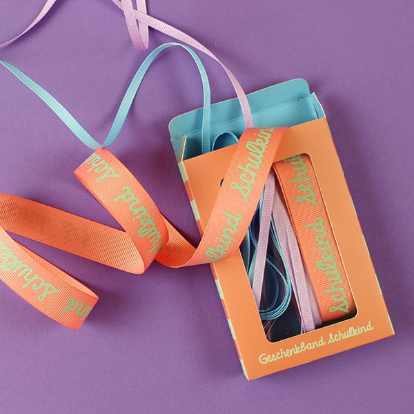 ava&yves - Geschenkband-Set Schulkind Rosa
