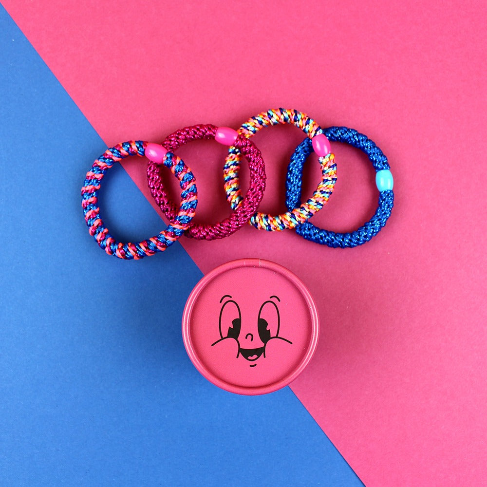 ava&yves - Haargummi-Set Pink/Blau