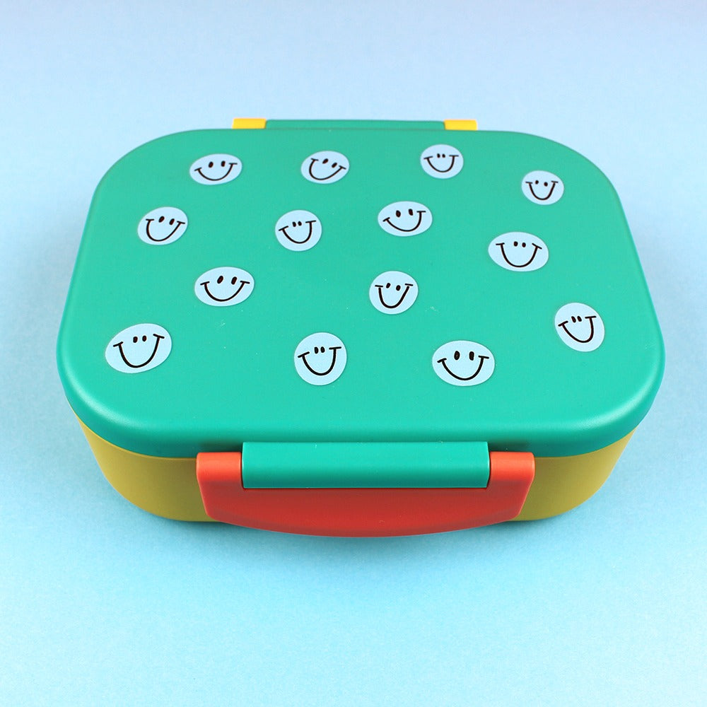 ava&yves - Lunchbox Smiley Grün/Ocker