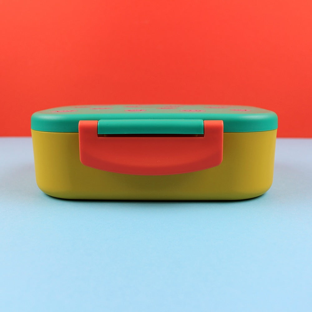 ava&yves - Lunchbox Smiley Grün/Ocker