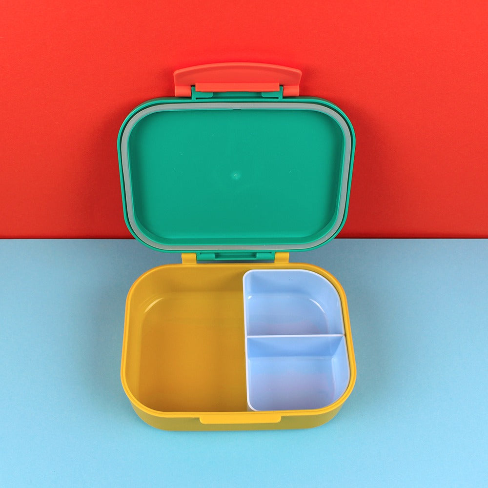 ava&yves - Lunchbox Smiley Grün/Ocker